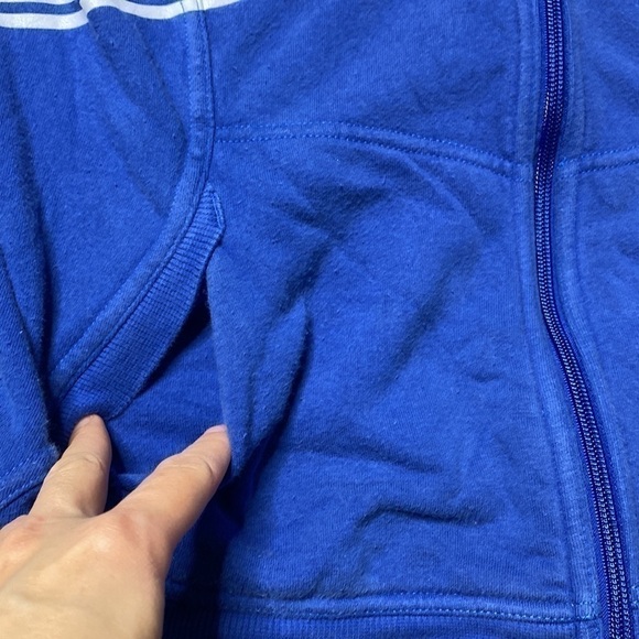 Vintage Nike Blue Retro Spellout Full Zip Sweatshirt Size XLarge - Picture 4 of 8